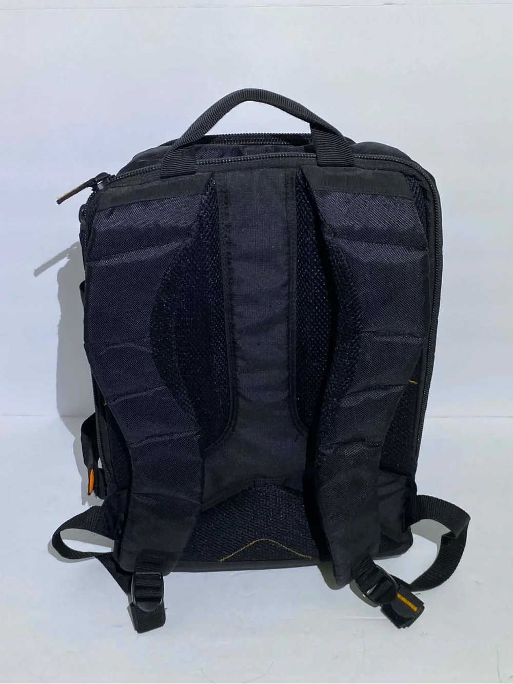 camera backpack Black Travel Backpack with Orange Accents